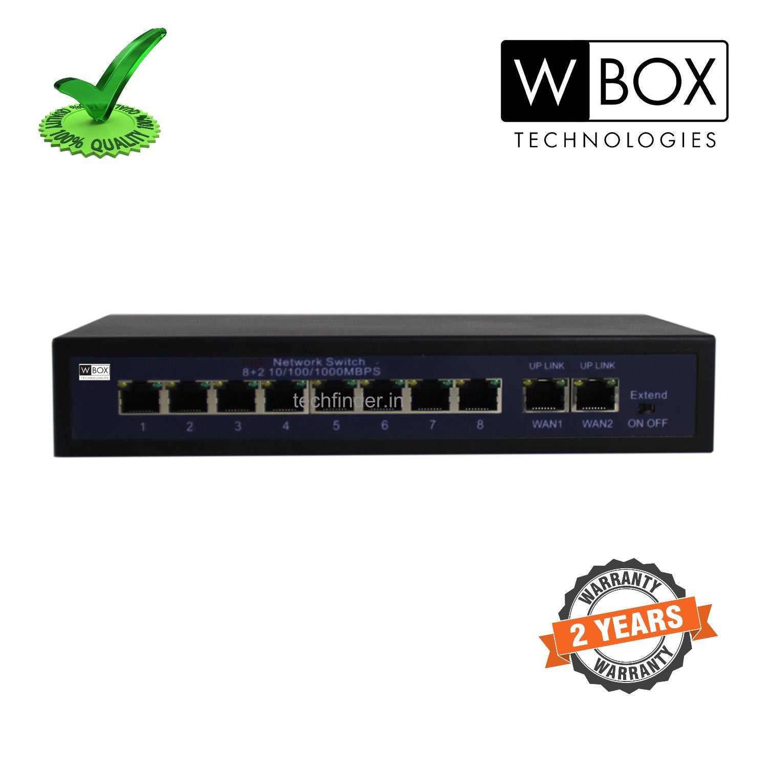 W Box WBC0E1008P0E 8port 120w 2 Up Link 200mtr ext Giga POE switch W Box WBC0E1008P0E 8port 120w 2 Up Link 200mtr ext Giga POE switch